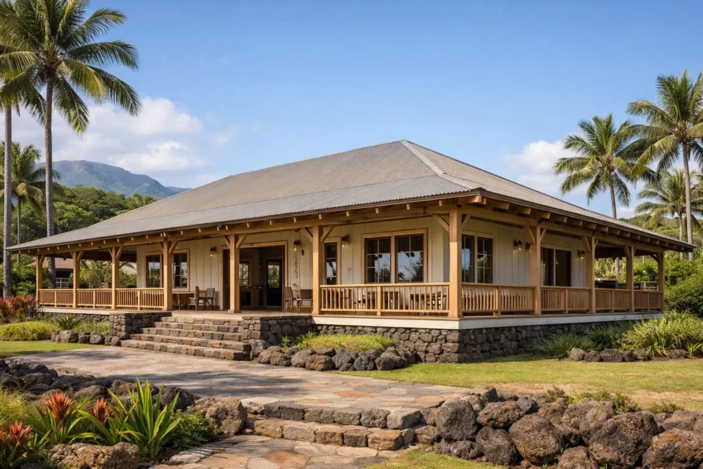 Hawaiian plantation style house